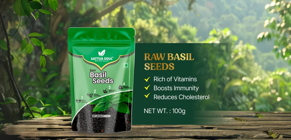 SATTVA SOUL BASIL SEEDS 100 GM